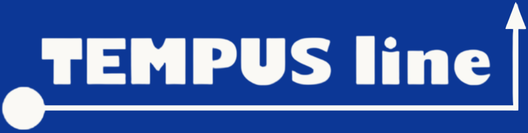 Tempus line logo with inverted colors